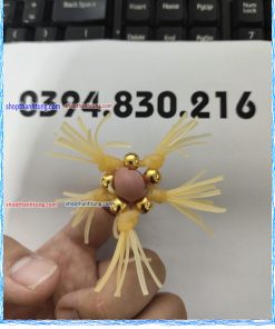 Râu rồng silicon 5 râu 5 bi vàng