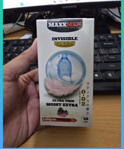 Bao Cao Su Size 49mm Maxxmen Invisible Siêu Mỏng Nhiều Gel, Hương Hoa Anh Đào