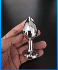 Phich cam kich thich hau mon inox dinh da 2.5cm - Phích cắm kích thích hậu môn inox đính đá 2.5cm - shop đồ chơi người lớn Hải Phòng